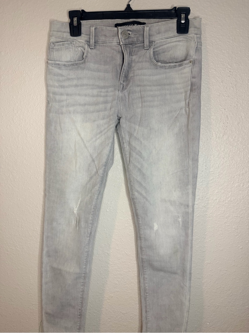 Light Gray Women’s Express Slim Jeans - Casual Stretch Denim